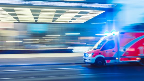 ambulance races critically ill patient